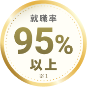 就職率95％以上